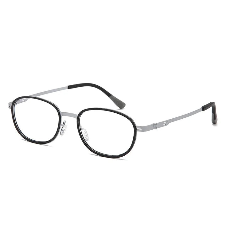 Zirosat Unisex Full Rim Oval Square Tr 90 Alloy Eyeglasses 582004