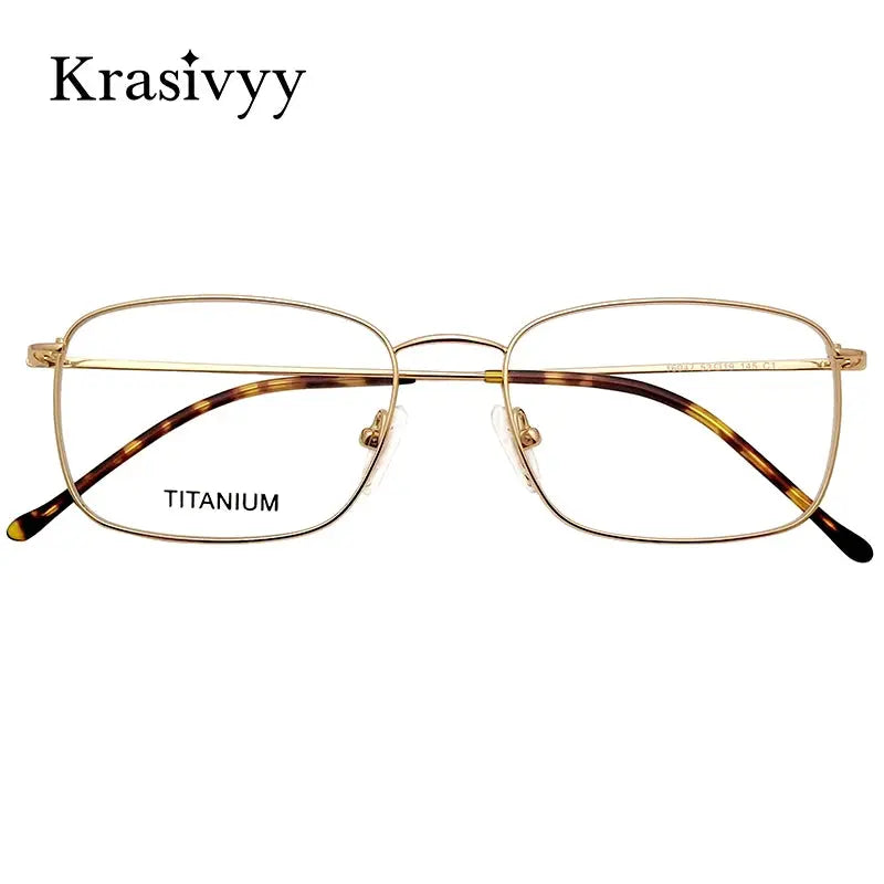 Krasivyy 316047 Titanium Square Glasses – FuzWeb