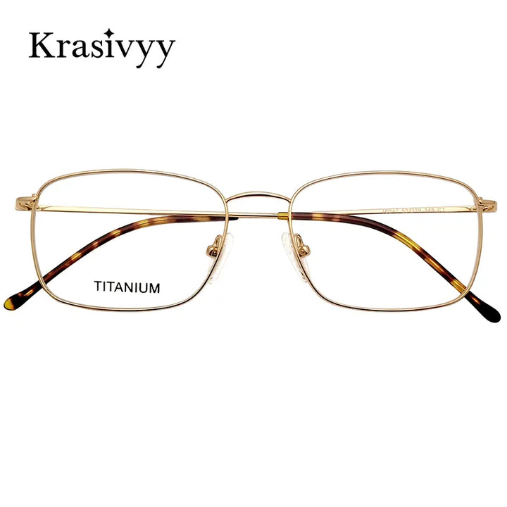 Krasivyy Men's Full Rim Square Titanium Eyeglasses Kr8407 Full Rim Krasivyy   