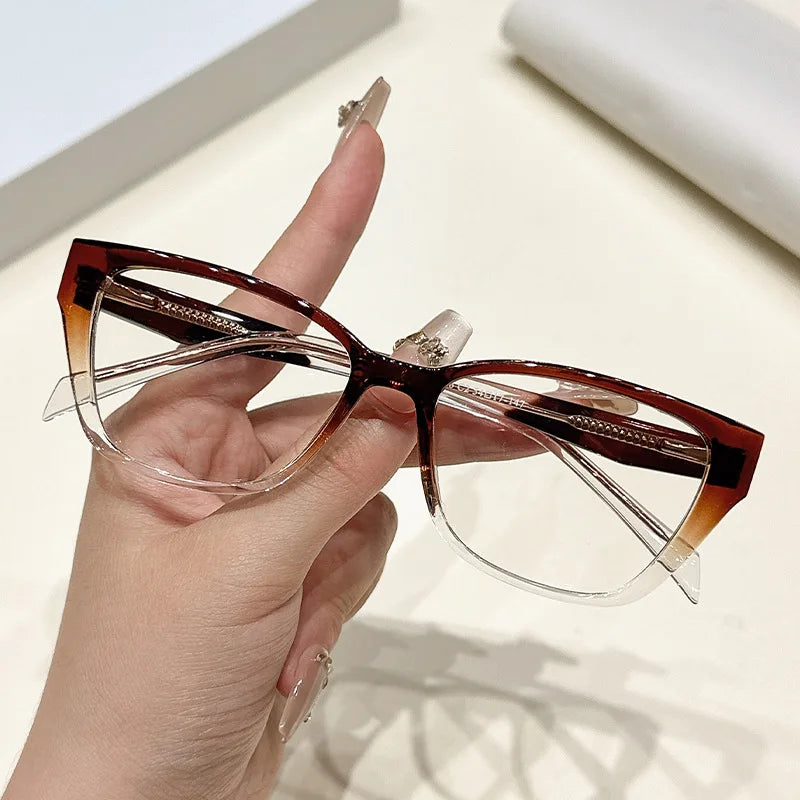 CCspace Women's Full Rim Square Tr 90 Alloy Reading Glasses 311846