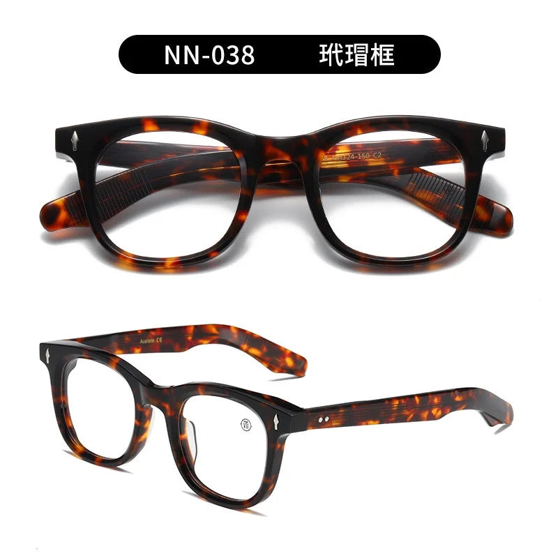 Nobler Unisex Full Rim Square Thick Acetate Eyeglasses N038 Full Rim Nobler C2  