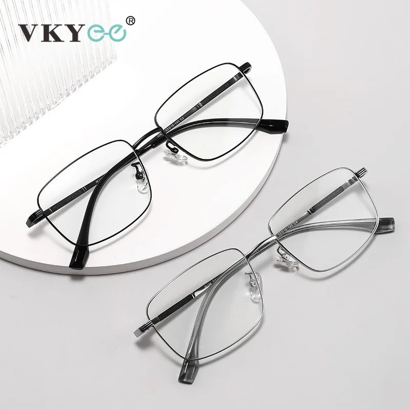 Vicky Men's Full Rim Square Alloy Reading Glasses 30825 Reading Glasses Vicky