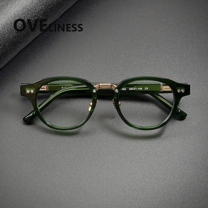 Oveliness Unisex Full Rim Oval Round Acetate Eyeglasses 369150
