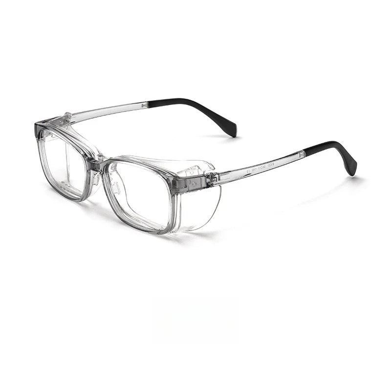 Yimaruili Unisex Full Rim Square Tr 90 Polycarbonate Eyeglasses Y9103 Anti Dust Full Rim Yimaruili Eyeglasses Transparent Gray  