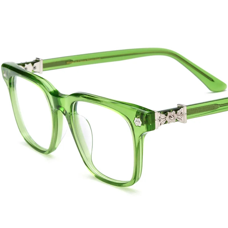 Nobler Women's Full Rim Brow Line Square Acetate Eyeglasses 19395