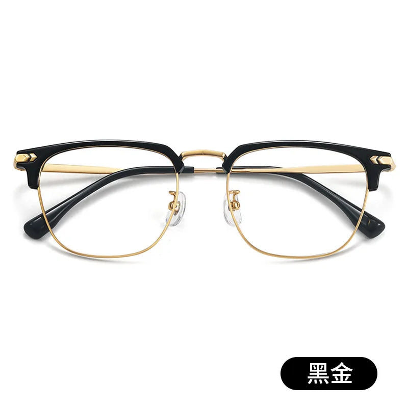 Zirosat Unisex Full Rim Square Titanium Alloy Eyeglasses 122601 Full Rim Zirosat C1