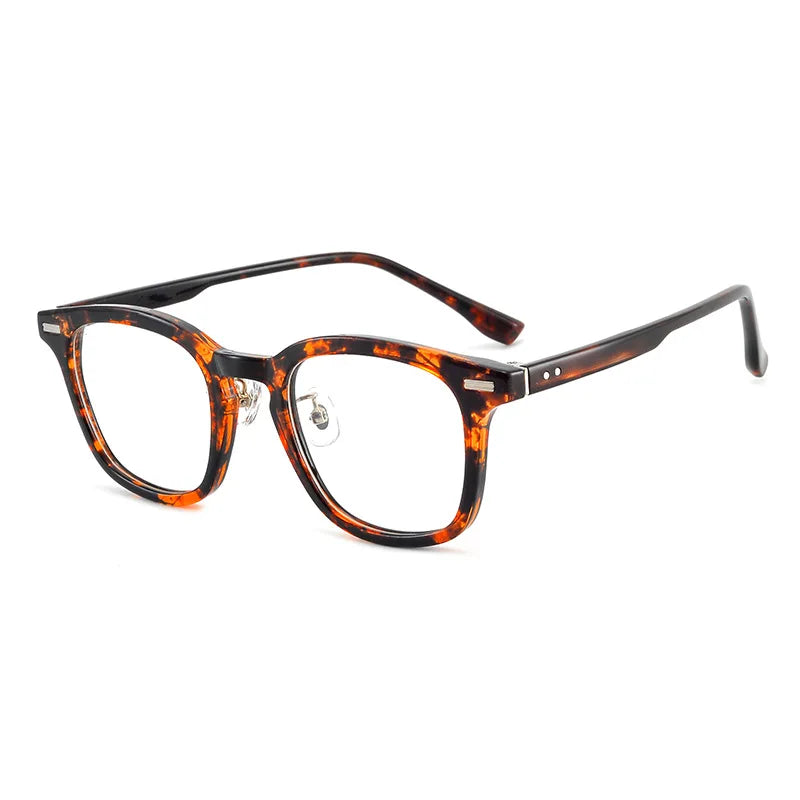 Momoja Unisex Full Rim Square Acetate Titanium Eyeglasses 98301