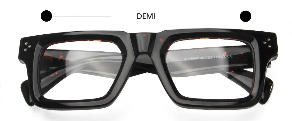 Esnbie Unisex Full Rim Square Brow Line Thick Acetate Eyeglasses 236006