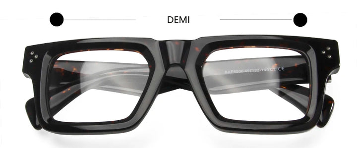 Esnbie Unisex Full Rim Square Brow Line Thick Acetate Eyeglasses 236006