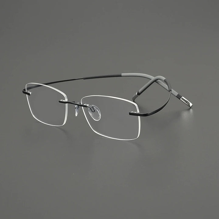 Gatenac Unisex Rimless Square Titanium Eyeglasses G85899