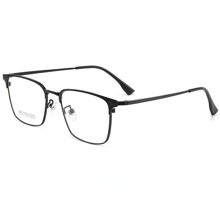 Yimaruli Unisex Full Rim Square Alloy Eyeglasses 9170K Full Rim Yimaruili Eyeglasses Black  