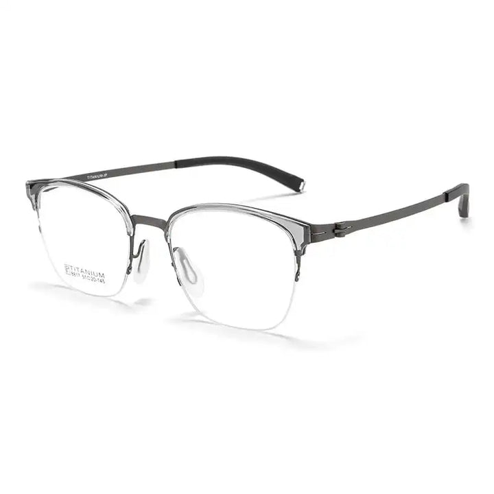 Summer Flower Women's Full Rim Round Square Steel Eyeglasses 88174