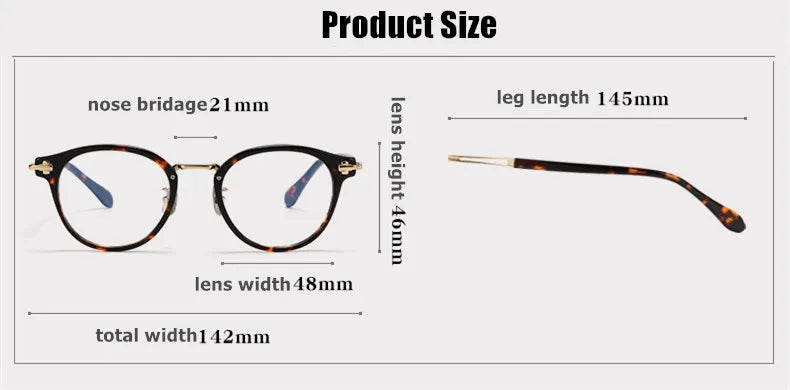 Aimee Unisex Full Rim Oval Round Titanium Acetate Eyeglasses 462148