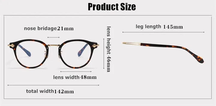 Aimee Unisex Full Rim Oval Round Titanium Acetate Eyeglasses 462148
