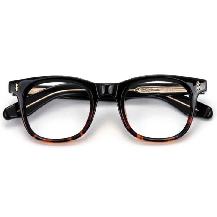Muzz Unisex Full Rim Oval Square Thick Acetate Eyeglasses 48639