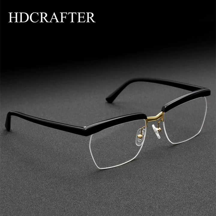 Hdcrafter th-1053 men's acetate prescription eyeglasses