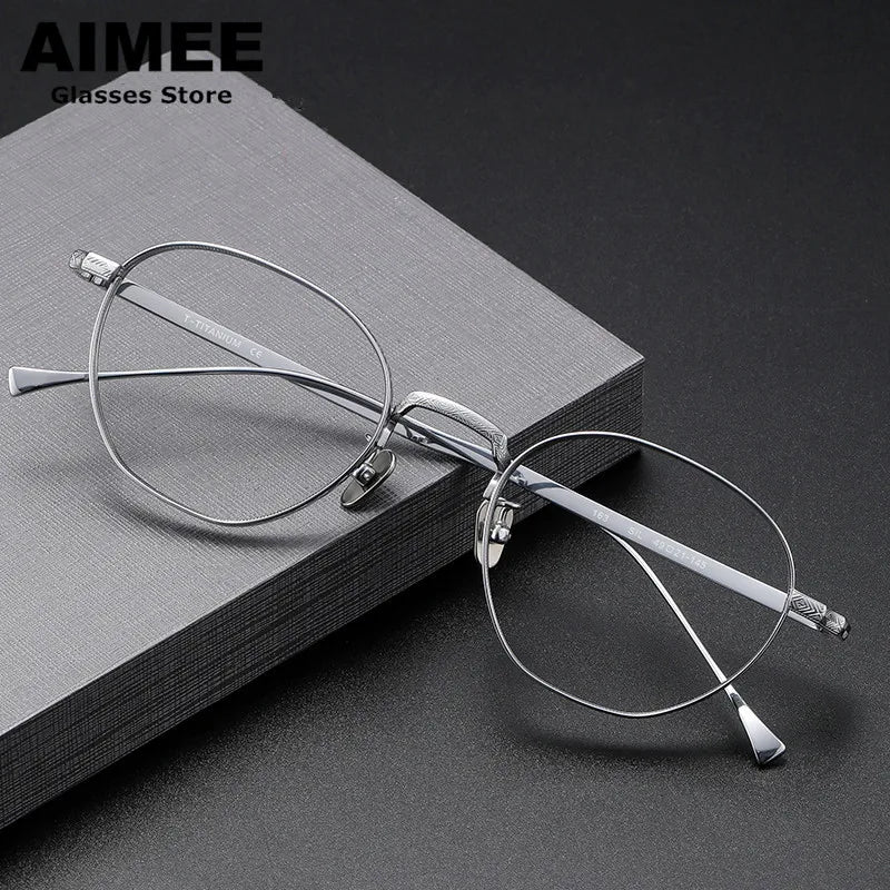 Aimee Unisex Full Rim Oval Round Titanium Eyeglasses 2163 Full Rim Aimee   