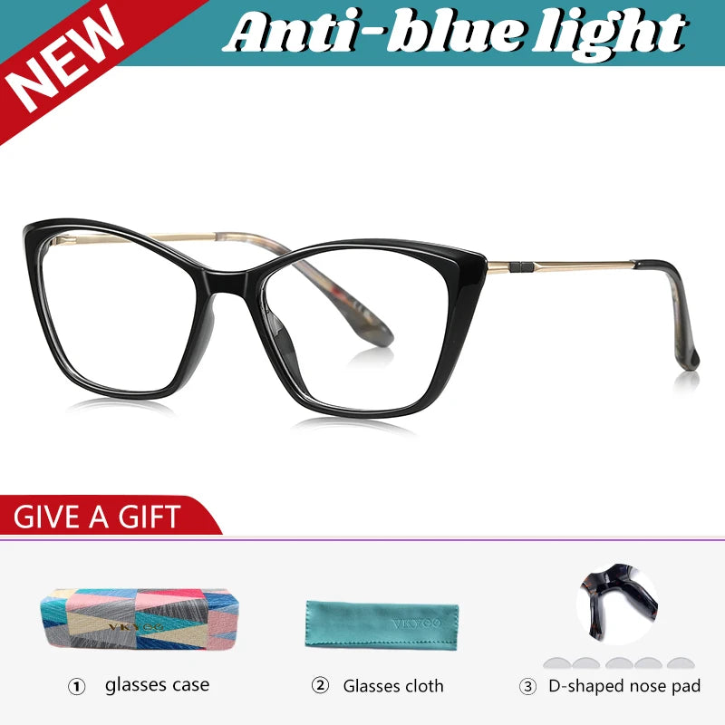 Vicky Women's Full Rim Cat Eye Tr 90 Titanium Reading Glasses 97208