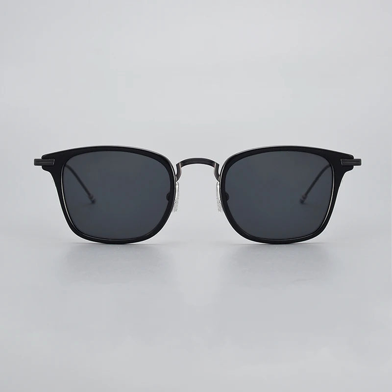 Black Mask Men's Full Rim Square Polarized Alloy Sunglasses X905 Sunglasses Black Mask   