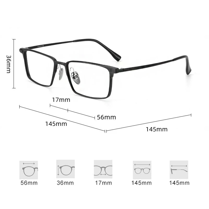 Kocolior Unisex Full Rim Square Aluminum Magnesium Titanium Photochromic Reading Glasses 628003