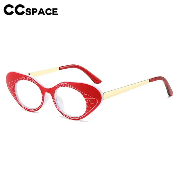 CCSpace Women's Full Rim Cat Eye Tr 90 Titanium Eyeglasses 57225 Full Rim CCspace   