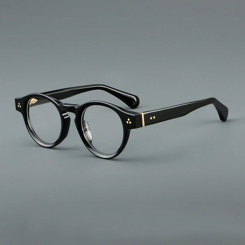 Black Mask Unisex Full Rim Oval Round Acetate Eyeglasses 255011