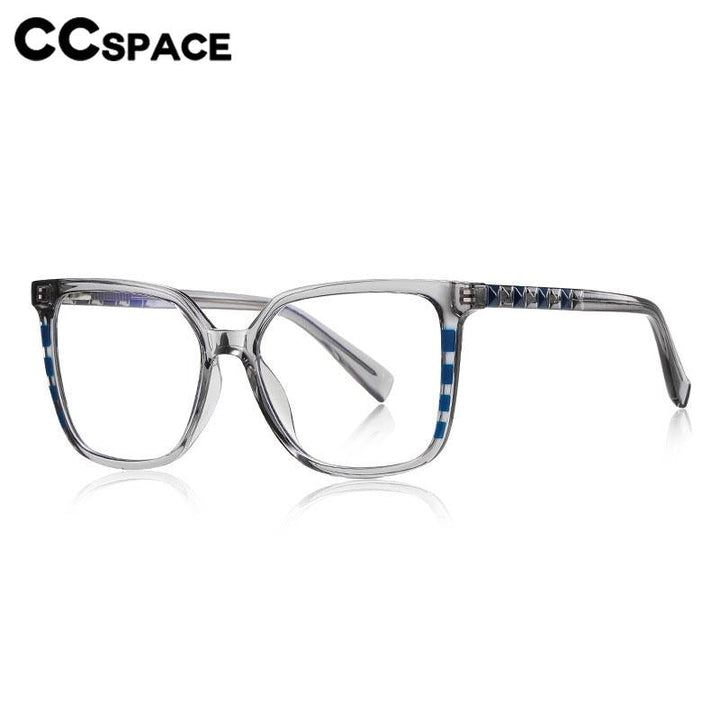 CCSpace Unisex Full Rim Square Cat Eye Tr 90 Titanium Eyeglasses 56801 Full Rim CCspace   