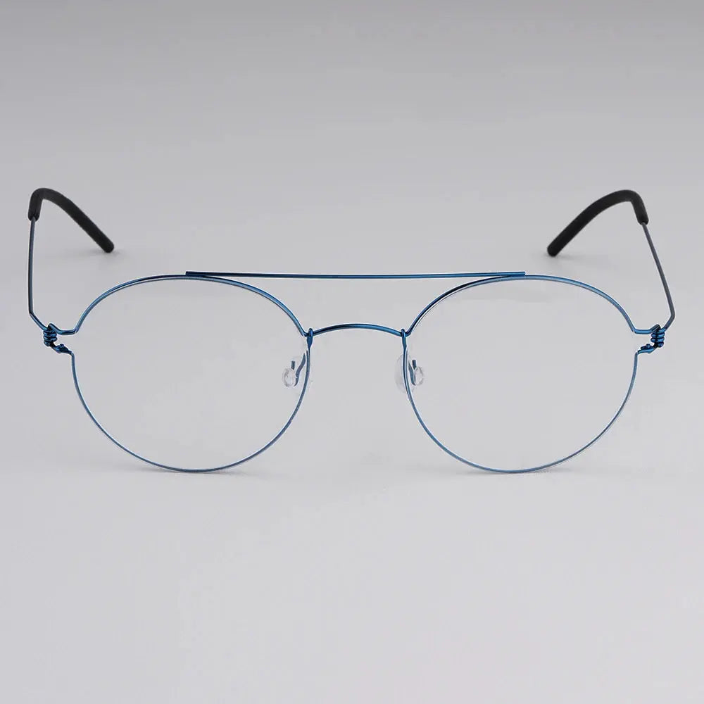 Bobbie 165342 Unisex 138mm Full Rim Oval Double Bridge Titanium  Frames FuzWeb