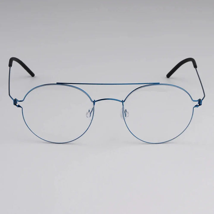 Bobbie 165342 Unisex 138mm Full Rim Oval Double Bridge Titanium  Frames FuzWeb