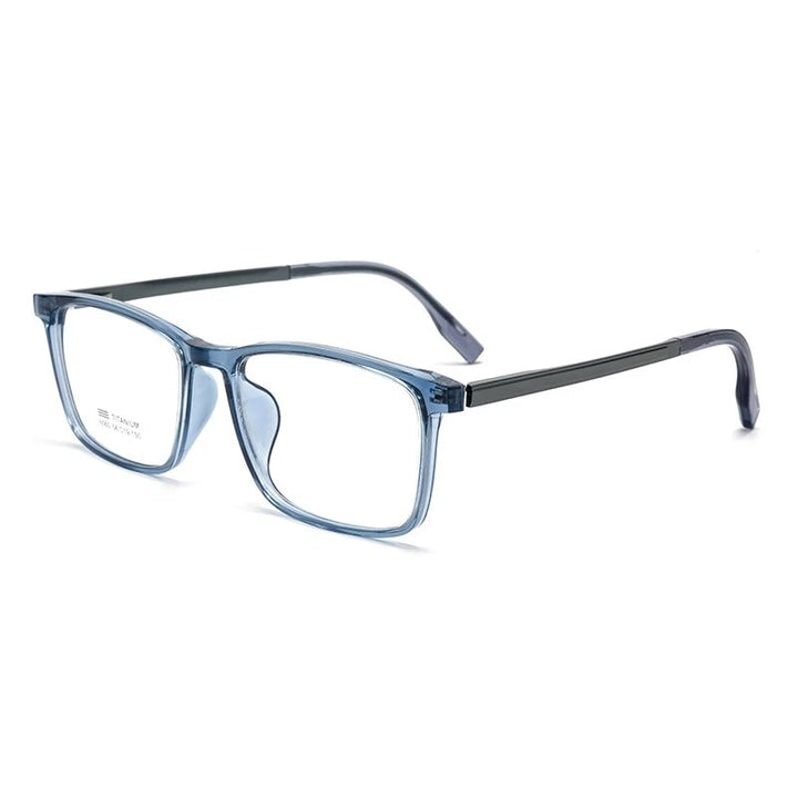 KatKani Unisex Full Rim Square Tr 90 Titanium Eyeglasses L6060m Full Rim KatKani Eyeglasses   