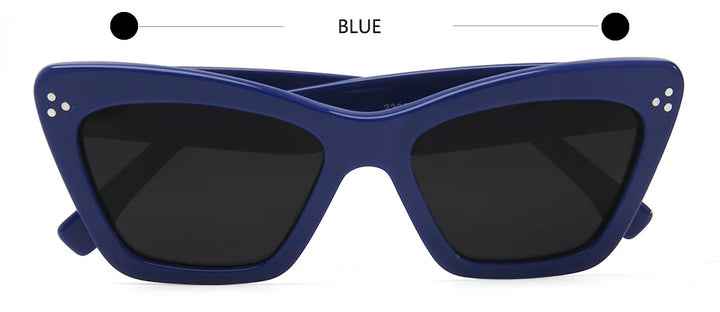 Esnbie Women's Full Rim Polygon Cat Eye Acetate Sunglasses 230201