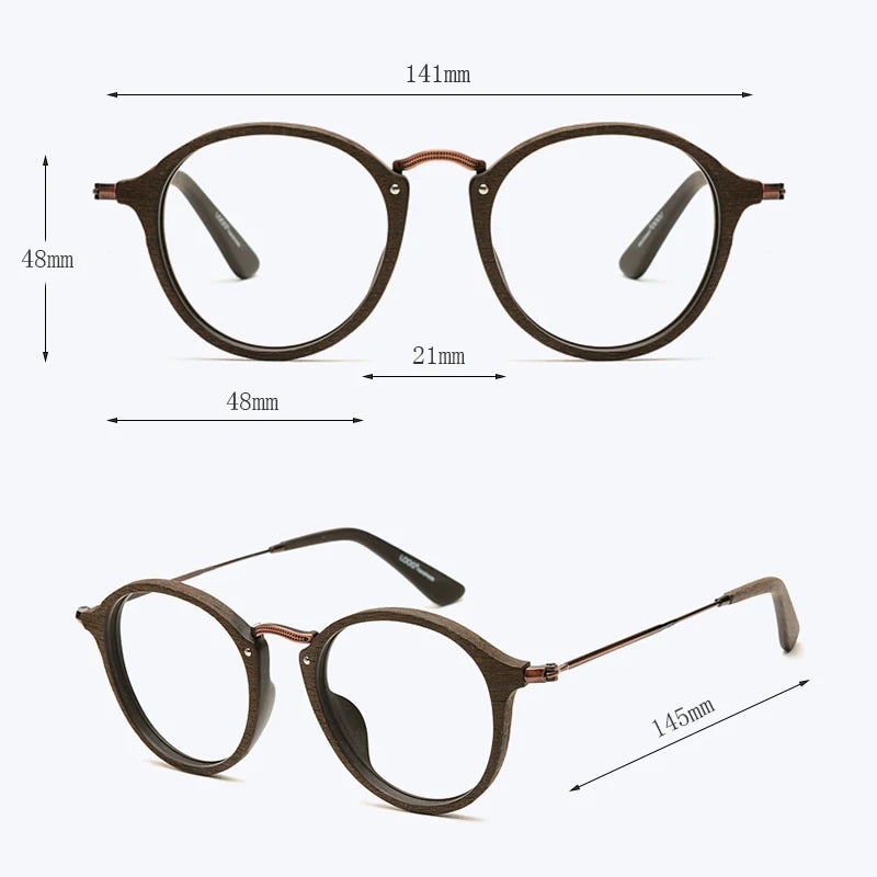Hdcrafter Unisex Full Rim Round Acetate Titanium Frames 141210 — view 2 | Hdcrafter Eyeglasses at FuzWeb