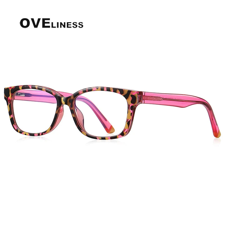 Oveliness Youth Unisex Full Rim Square Tr 90 Titanium Eyeglasses 20208 Full Rim Oveliness hawksbill  