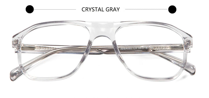 Esnbie Unisex Full Rim Square Acetate Eyeglasses 220601 Full Rim Esnbie gray