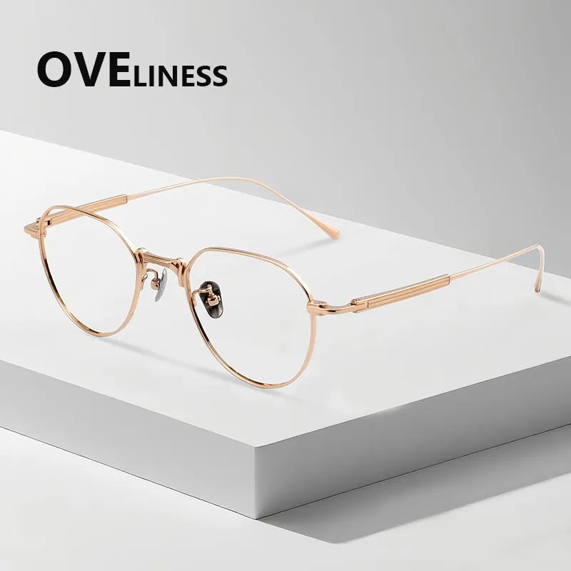 Oveliness Women's Full Rim Flat Top Oval Titanium Eyeglasses 927101