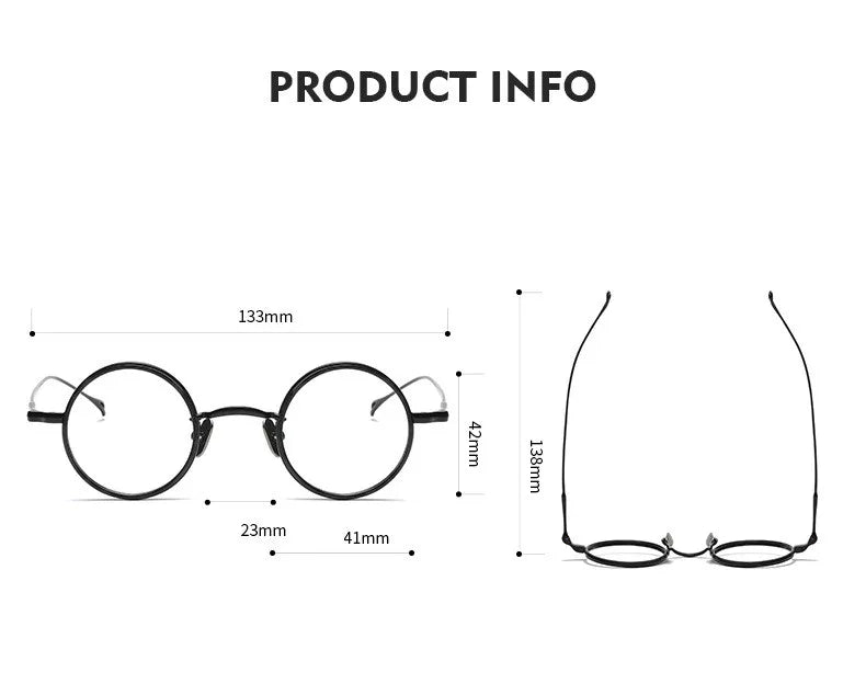 Aimee Women's Full Rim Round Titanium Eyeglasses 84218 Full Rim Aimee