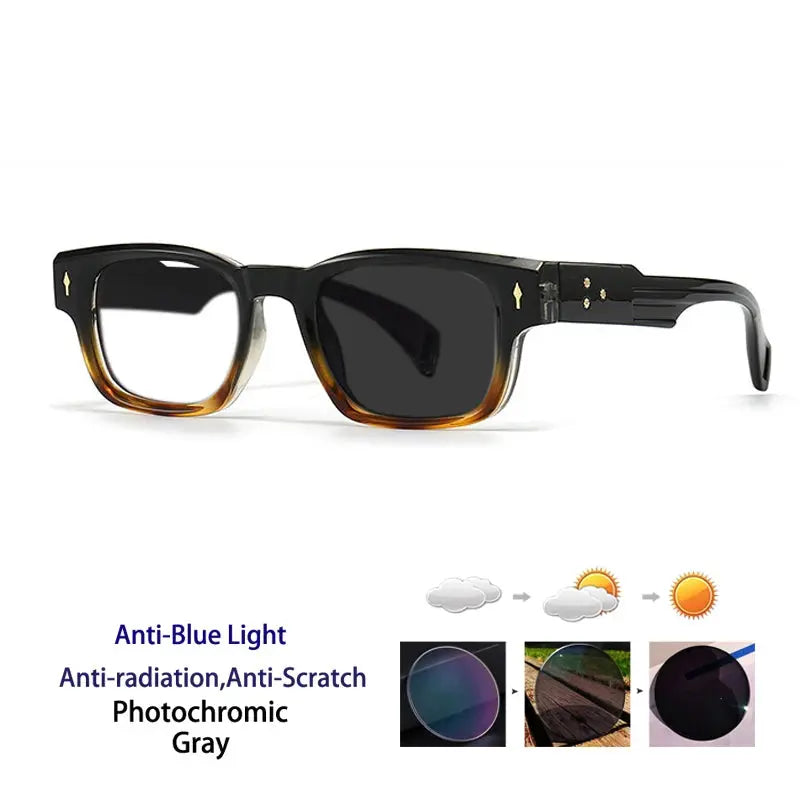 Kocolior Unisex Full Rim Rectangle Acetate Frames 341000 FuzWeb