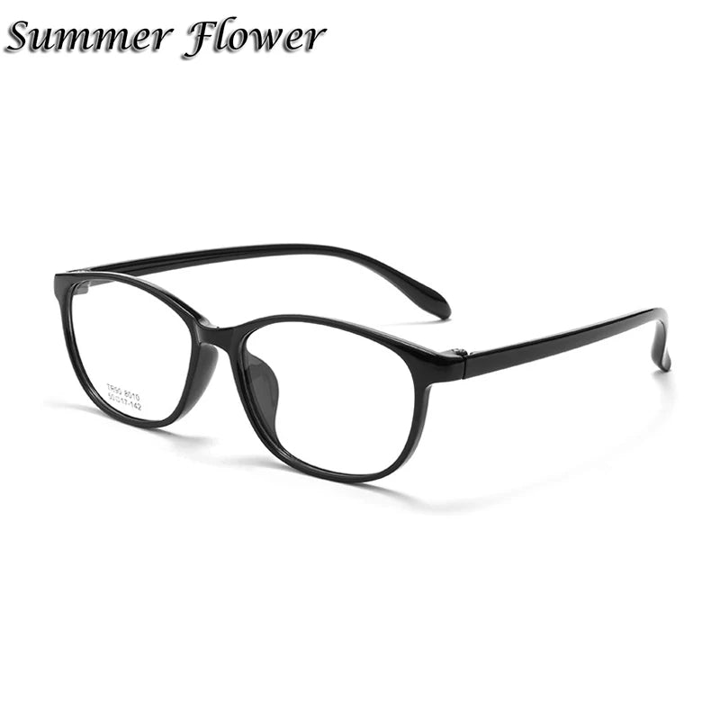 Summer Flower Women's Full Rim Small Square Tr 90 Titanium Eyeglasses 88010