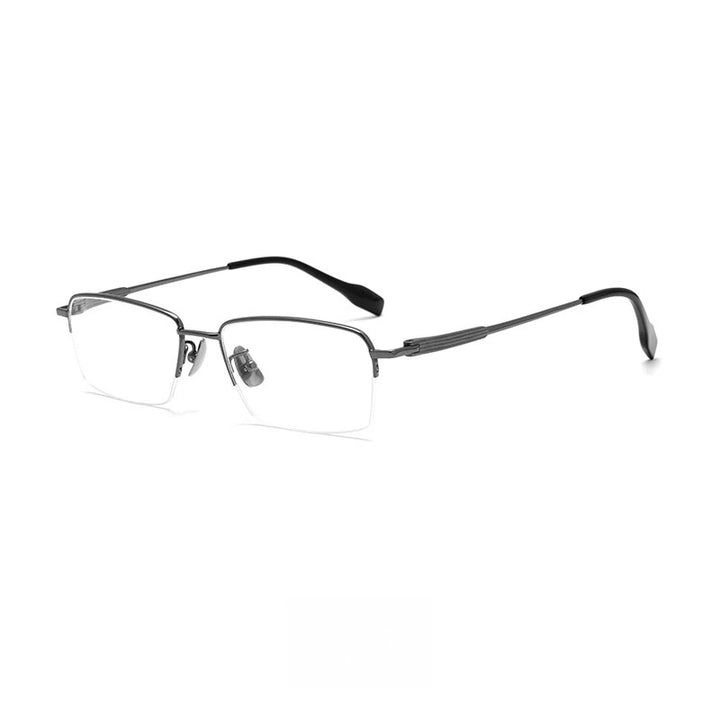 Yimaruili Women's Semi Rim Square Titanium Eyeglasses 21137