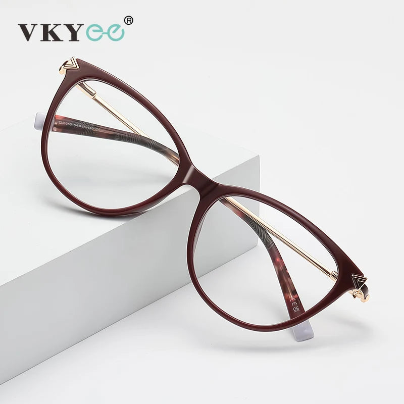 Vicky Women's Full Rim Square Tr 90 Titanium Reading Glasses 313235