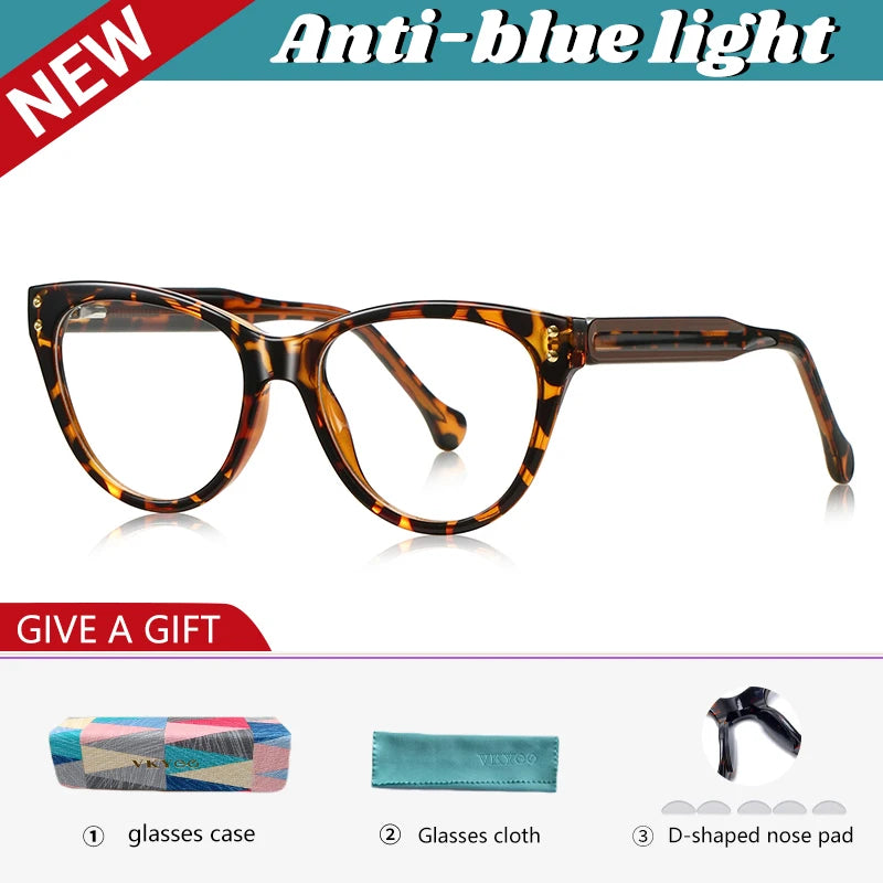 Vicky Women's Full Rim Oval Cat Eye Tr 90 Alloy Reading Glasses 74102