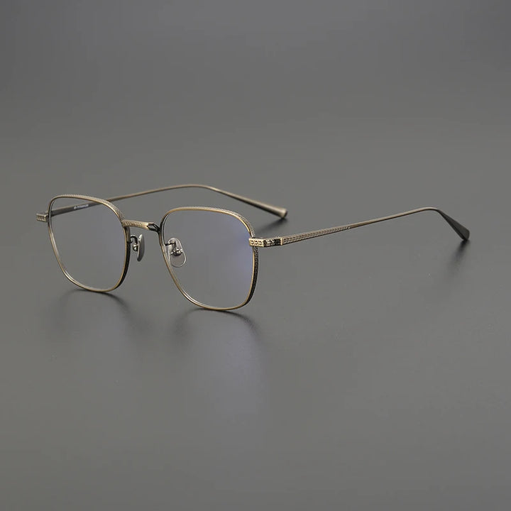 Black Mask Women's Full Rim Polygon Square Titanium Eyeglasses 51015