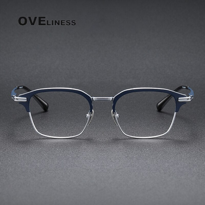 Oveliness Unisex Full Rim Square Titanium Eyeglasses Dxt142 Full Rim Oveliness   