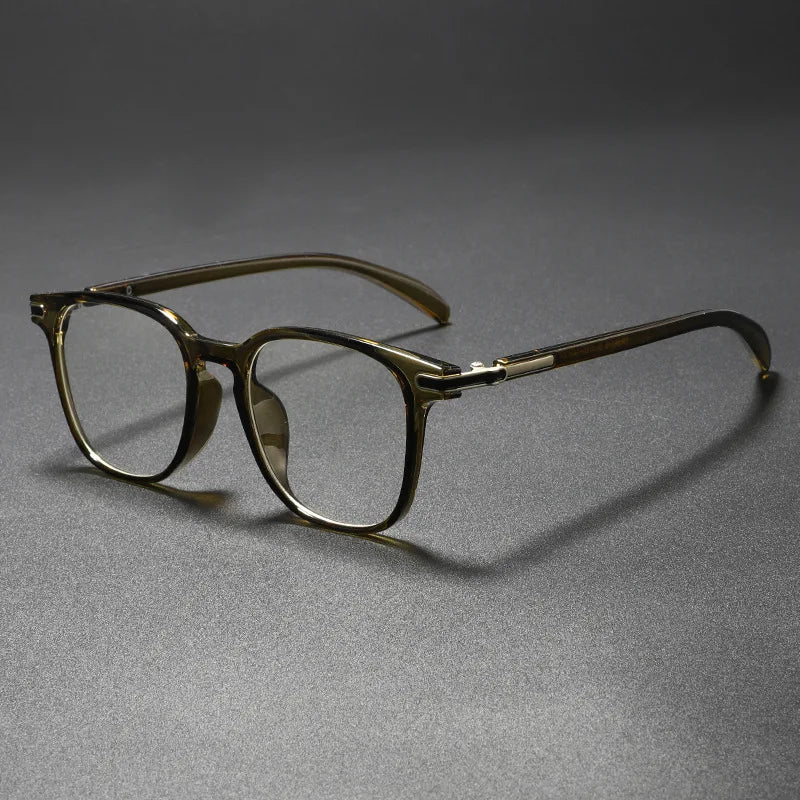 Xbora Unisex Full Rim Square Oval Tr 90 Alloy Eyeglasses 86015