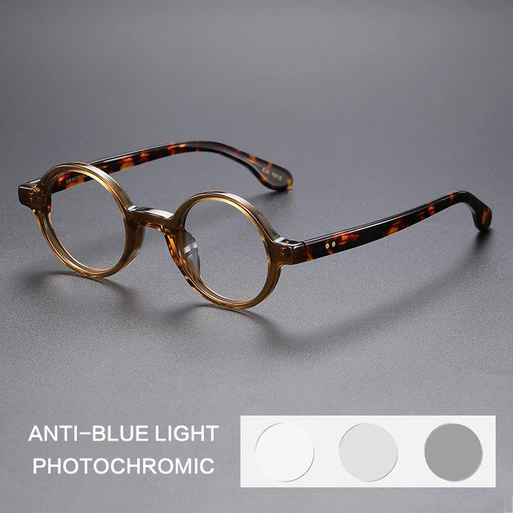 Gatenac Women's Full Rim Round Acetate Photochromic Reading Glasses G56002