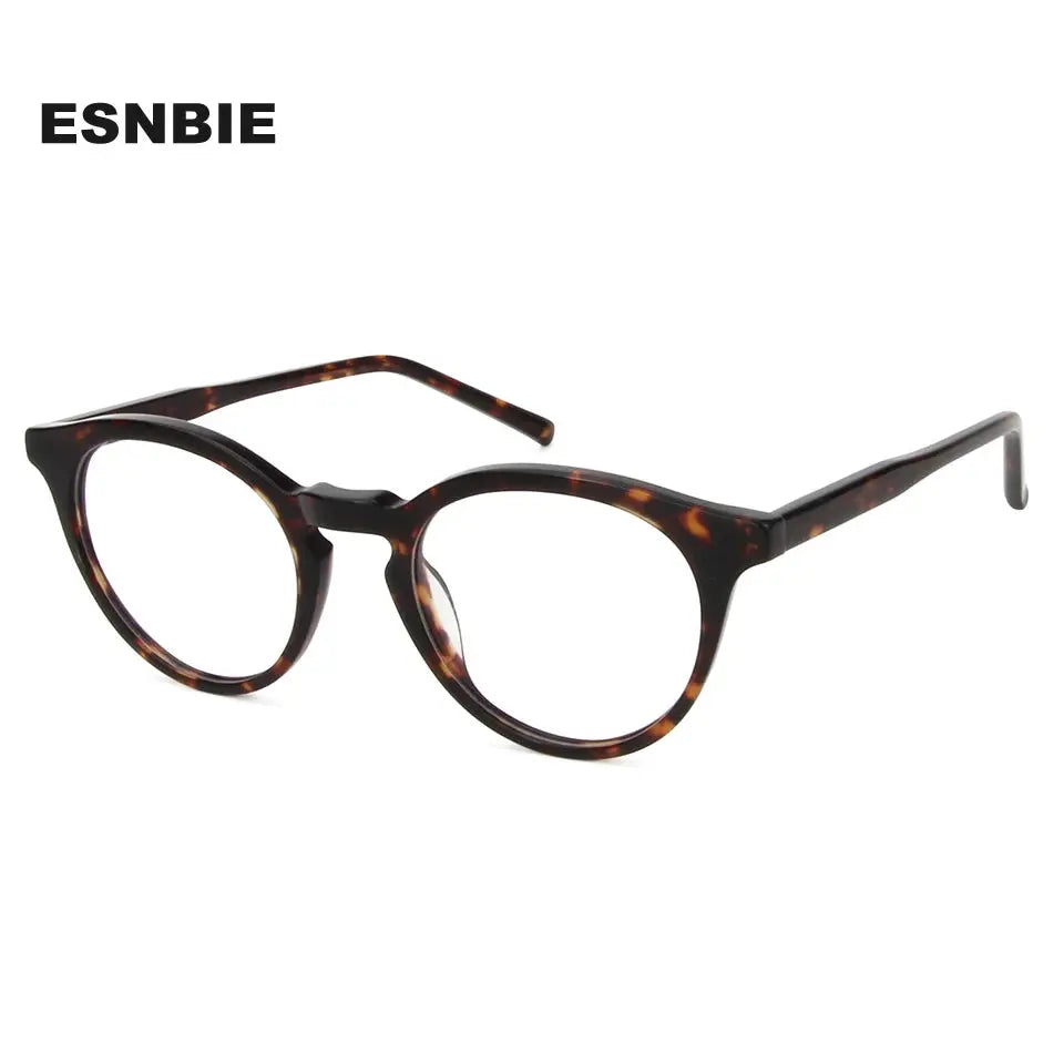 Esnbie 602216 Unisex Full Rim Acetate Round Frames FuzWeb