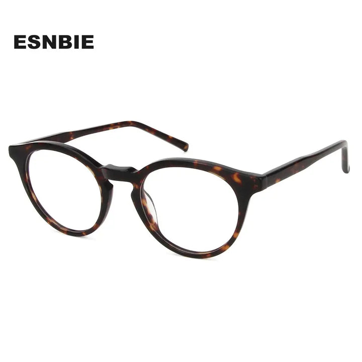 Esnbie 602216 Unisex Full Rim Acetate Round Frames — view 1 | Esnbie at FuzWeb