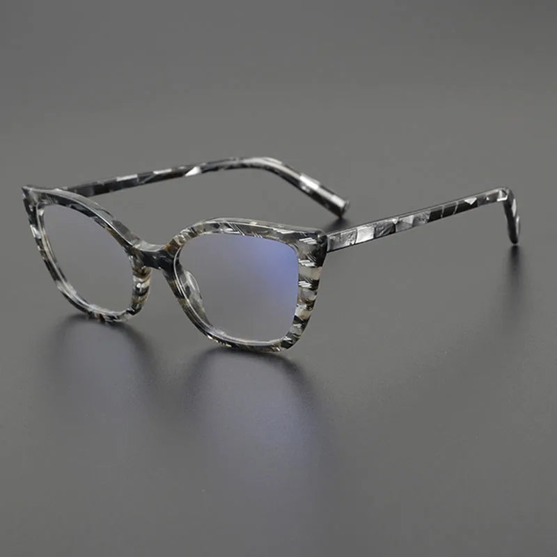 Nobler Unisex Full Rim Square Cat Eye Acetate Eyeglasses P026 Full Rim Nobler C5  