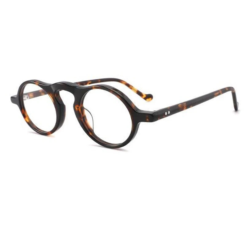 CCspace Unisex Full Rim Oval Acetate Eyeglasses 300316 Full Rim CCSpace Leopard  