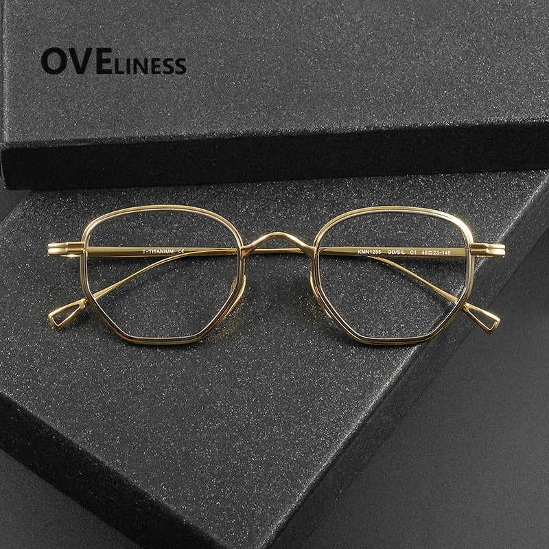 Oveliness Unisex Full Rim Square Titanium Eyeglasses 641235
